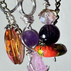 Brooch Pin Hand Crafted | Glass Beaded |  Artisan Multicolor Wire-Wrapped OOAK